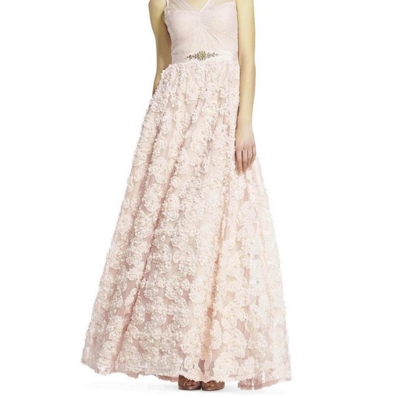 Adrianna-Papell floral embroidered illusions gown - Picture 5 of 12